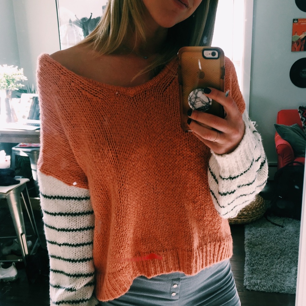 Madewell Color block oversized sweater